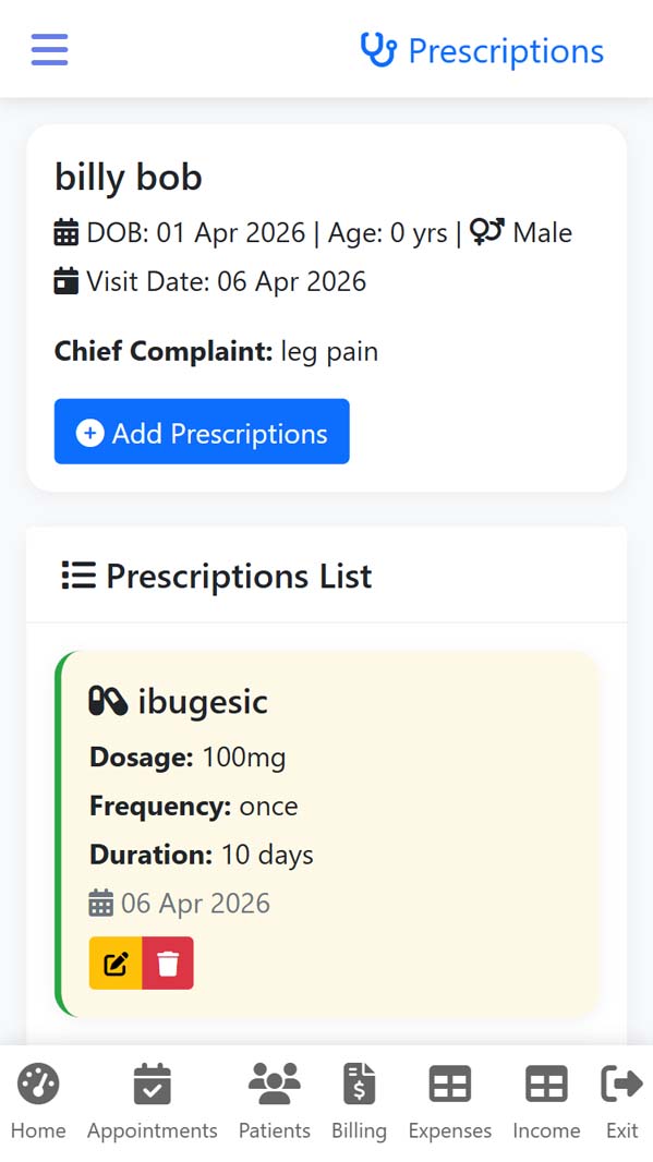 Prescriptions