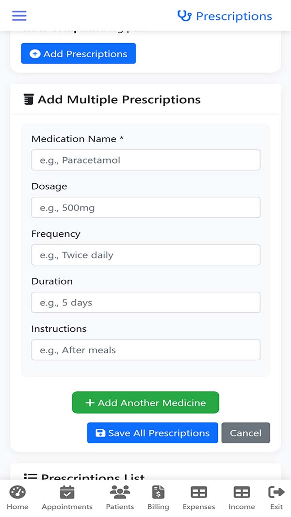 Prescriptions