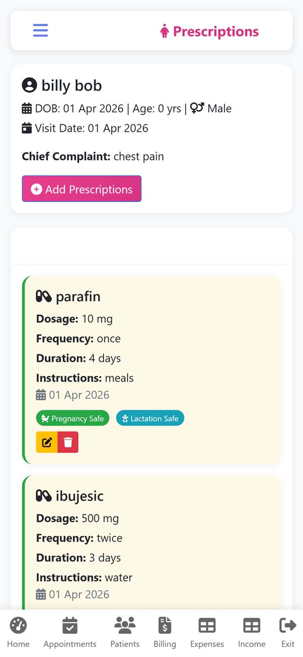 Prescriptions