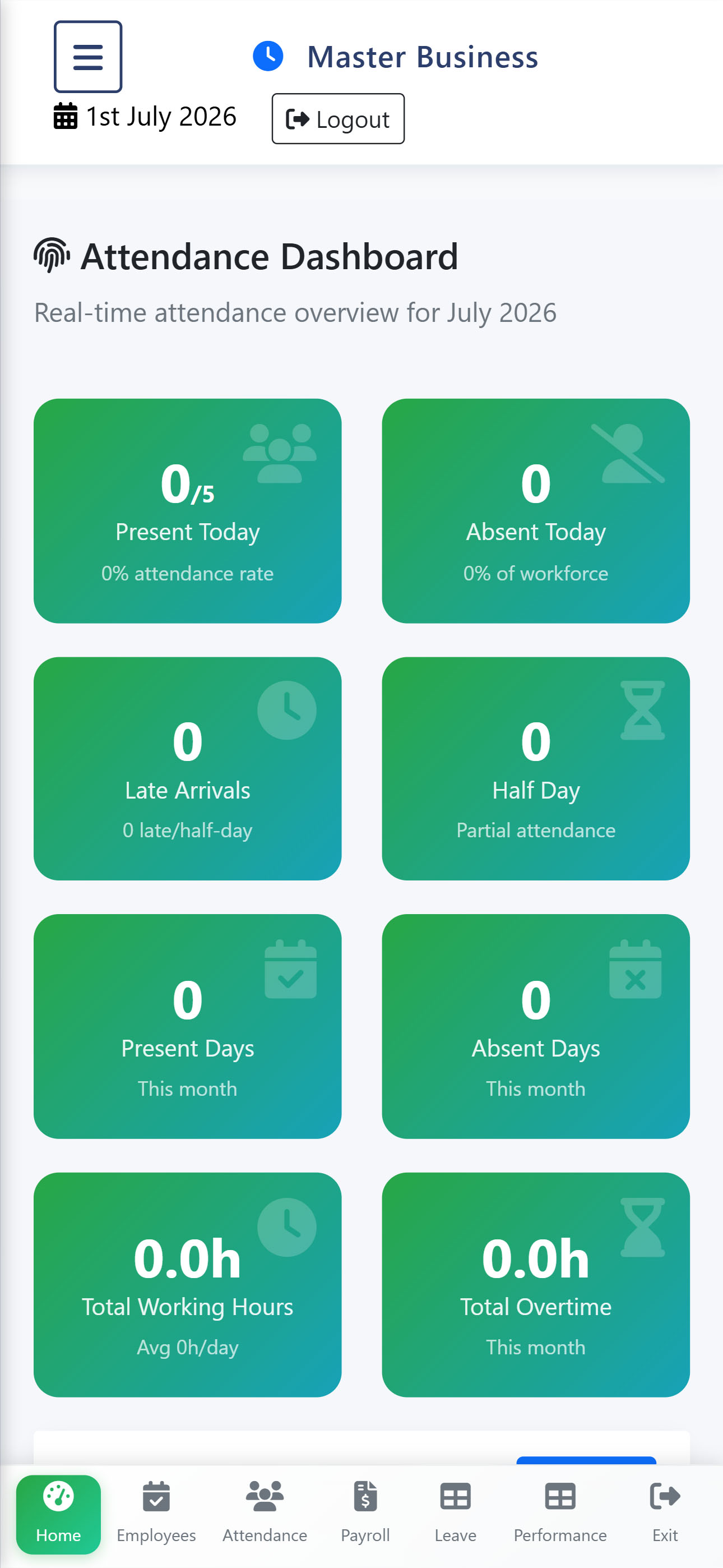 Attendance Dashboard