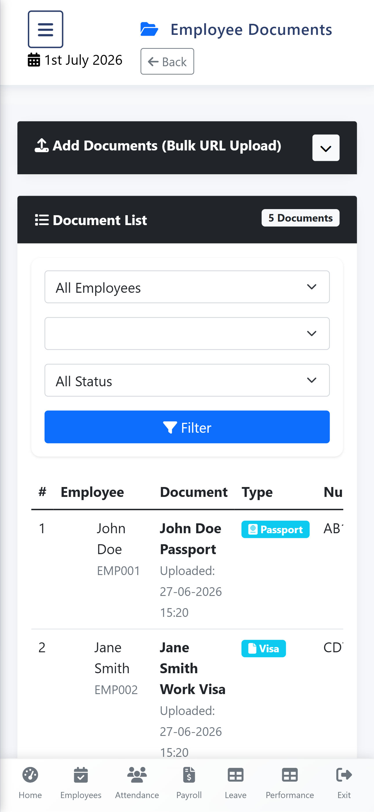 Employee Documents