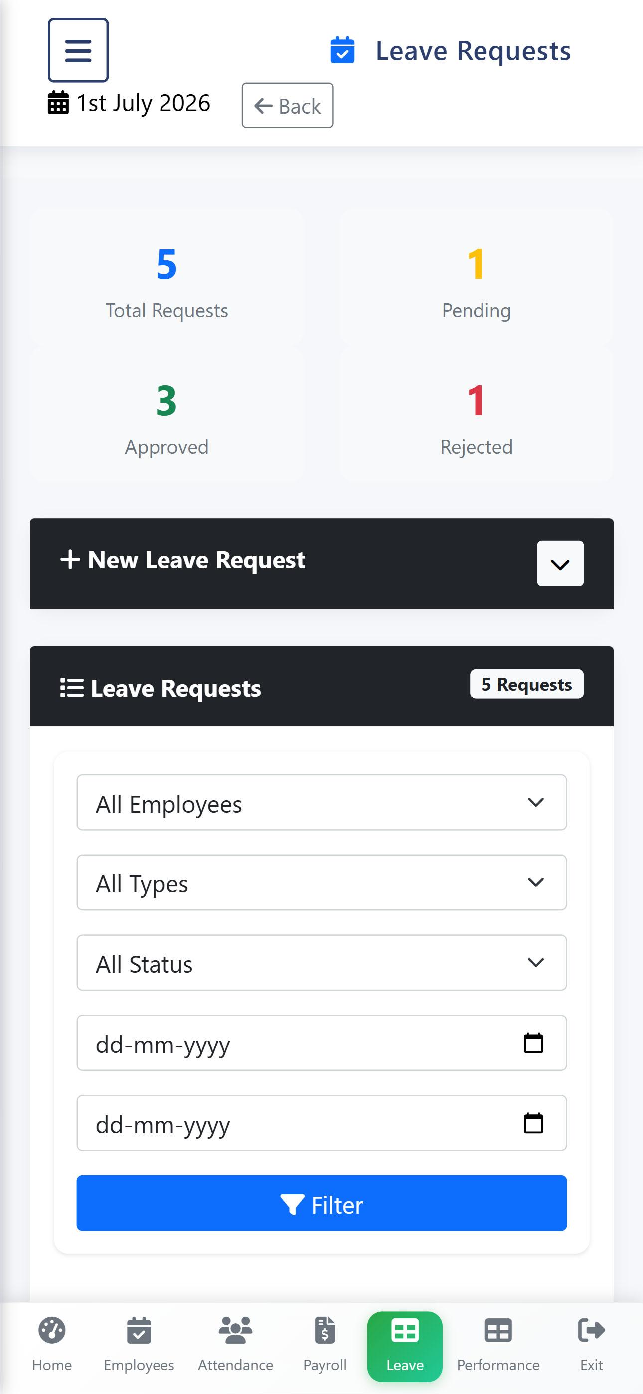 Leave Requests