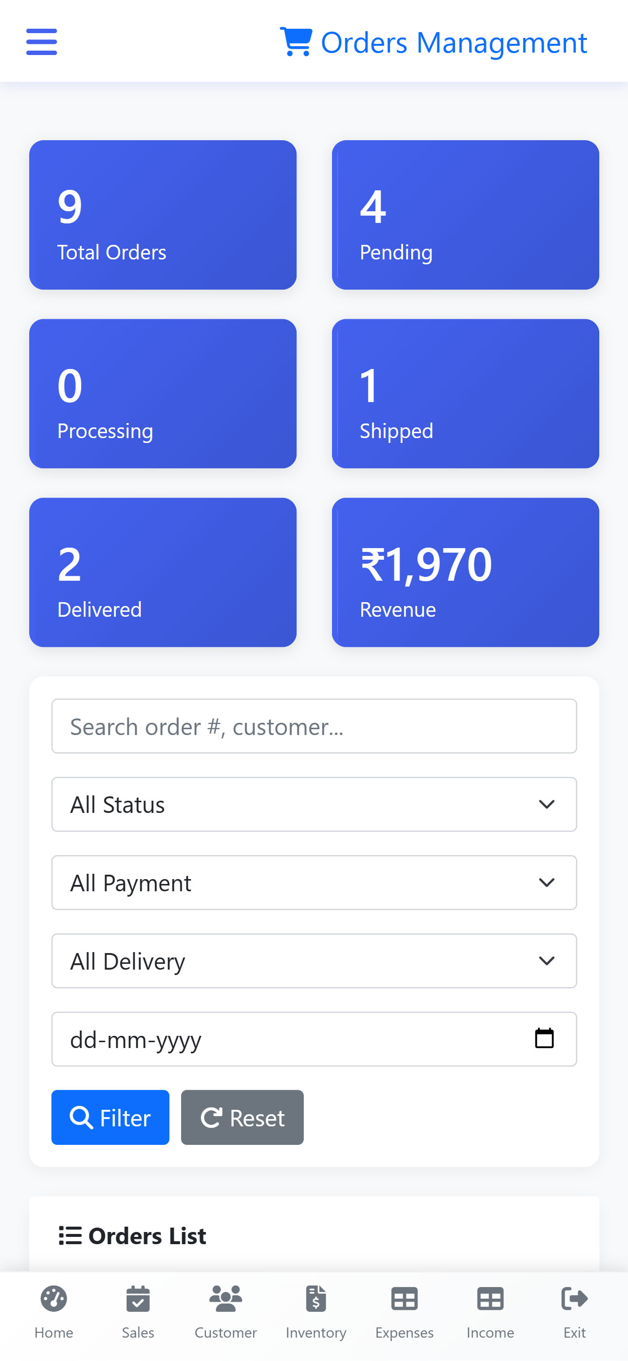 Orders