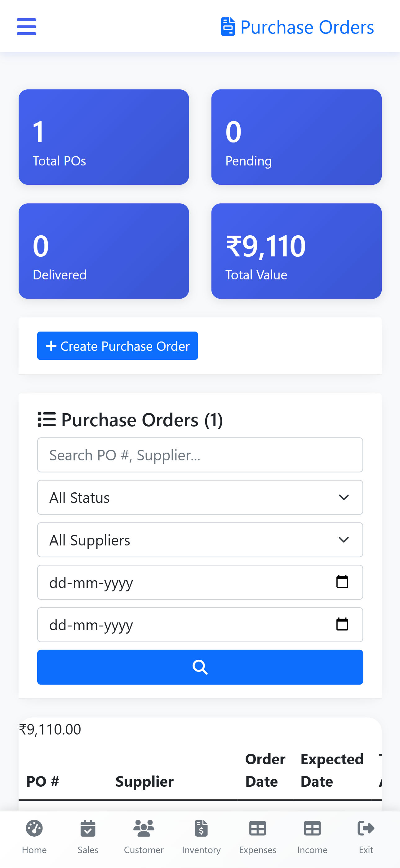 Purchase Orders